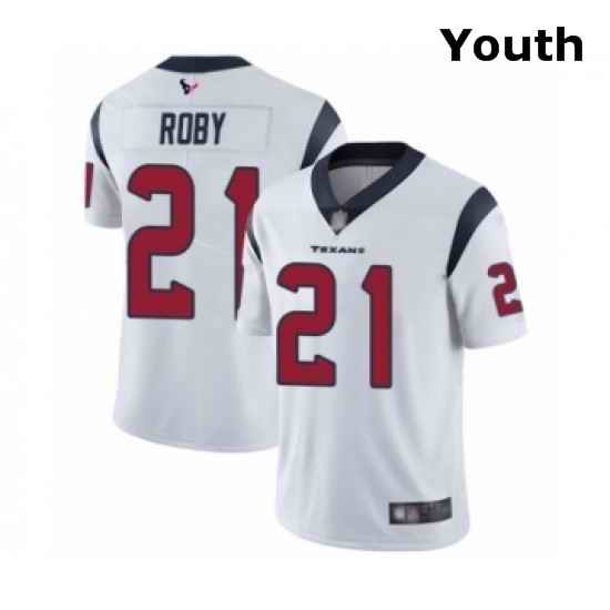 Youth Houston Texans 21 Bradley Roby White Vapor Untouchable Limited Player Football Jersey